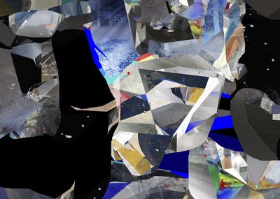 Shattered Blue – abstrakt av Stefan Fransson