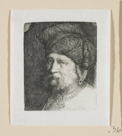 Chef för en man med turban av Stefan Juliusz Norblin de la Gourdaine