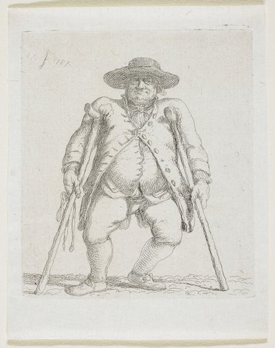 Man med kryckor; "Orlandini" av Stefan Juliusz Norblin de la Gourdaine