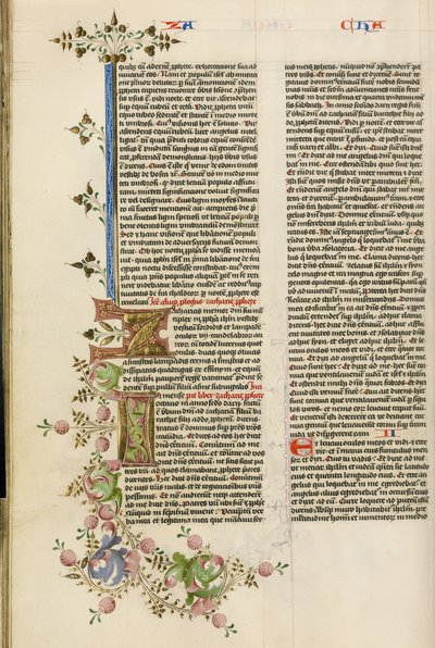 Dekorerad initial Z; Dekorerad initial I av Stefan Lochner