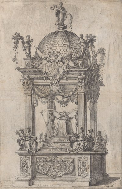 Filip IV av Spaniens katafalk, ca. 1665 av Stefano Camogli