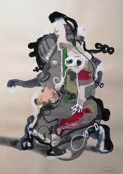 Expressiv abstrakt figur av Stefano Mazzolini