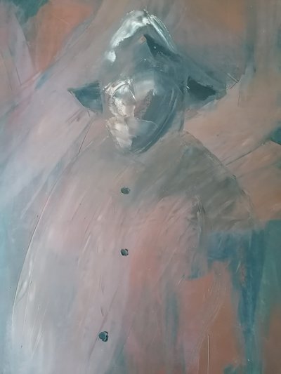 Mystisk huvklädd figur av Stefano Mazzolini