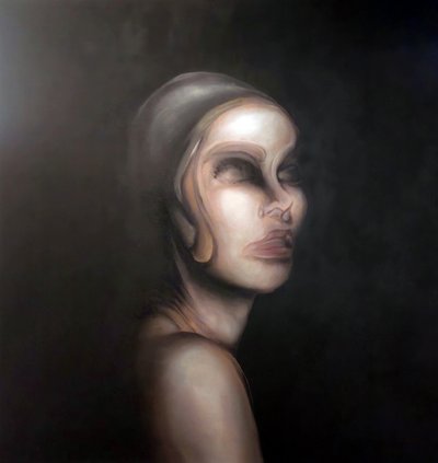 Surrealistiskt kvinnoporträtt av Stefano Mazzolini