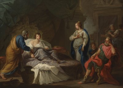 Antiochus längtar efter Stratonice, ca 1740 (olja på duk) av Stefano Pozzi