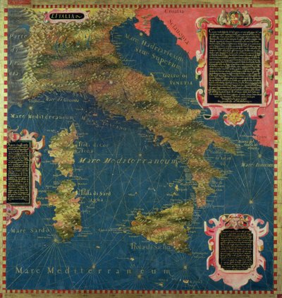 Karta över 1500-talets Italien, från 
