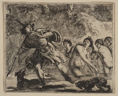 Acteon, från Game of Mythology Game of Mythology, 1644. av Stefano della Bella