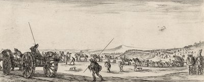Andra Conduite de Canons, (etsning på lagt papper) av Stefano della Bella