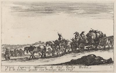 Bagagetåg, ca. 1641. av Stefano della Bella