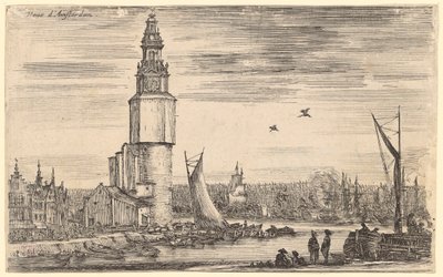 Utsikt över Amsterdam av Stefano della Bella