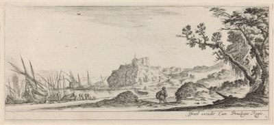 Båtar på stranden, i eller före 1647. av Stefano della Bella