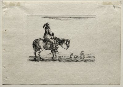 Caprices: Mounted Cavalier. av Stefano della Bella