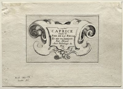Caprices: Titelsida av Stefano della Bella