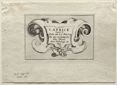 Caprices: Titelsida. av Stefano della Bella