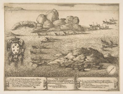Infångande av två galärer vid Byserta, 1628. av Stefano della Bella