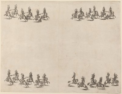 Kavaljerer som slåss med svärd, 1652. av Stefano della Bella