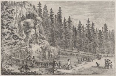 Kolossal staty av Apenninerna av Stefano della Bella