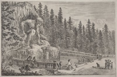 Kolossal staty av Apenninerna av Stefano della Bella