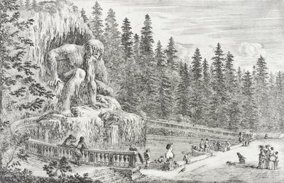 Kolossal staty av Apenninerna av Stefano della Bella