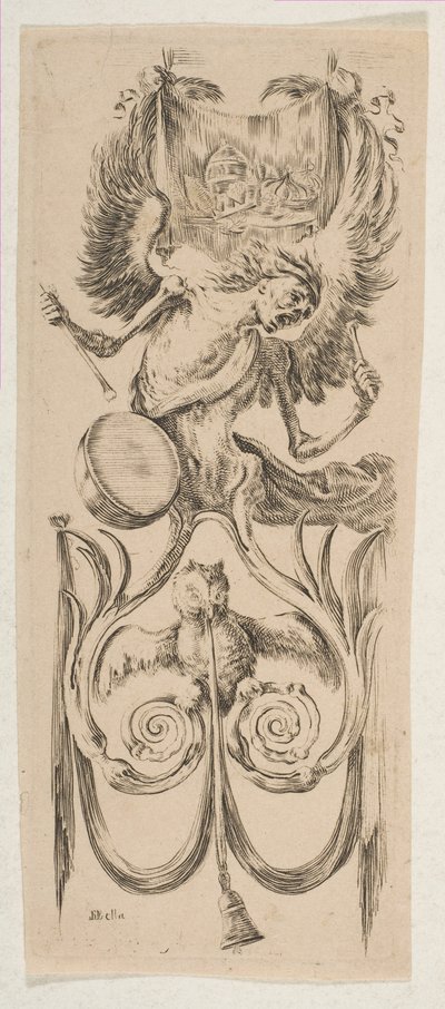 Döden slår en trumma, ca. 1653. av Stefano della Bella