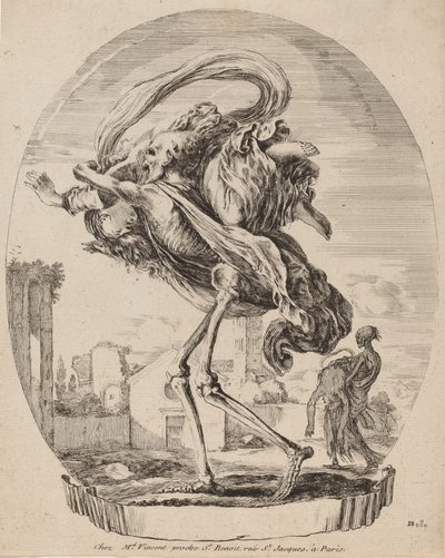 Död som bär en kvinna, troligen 1648. av Stefano della Bella