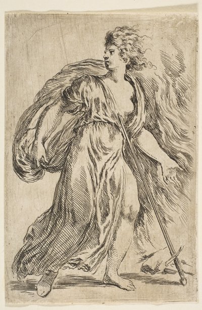Dido dödar sig själv, ca. 1660. av Stefano della Bella