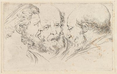 Tre filosofhuvuden av Stefano della Bella