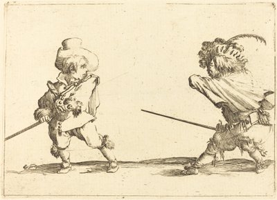 Duell av två dvärgar av Stefano della Bella