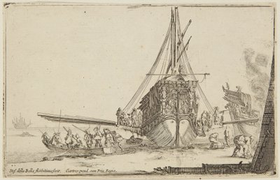 Ombordstigning (Olika figurer) av Stefano della Bella