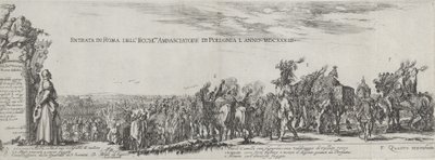 Den polske ambassadörens intåg i Rom, 1633. av Stefano della Bella