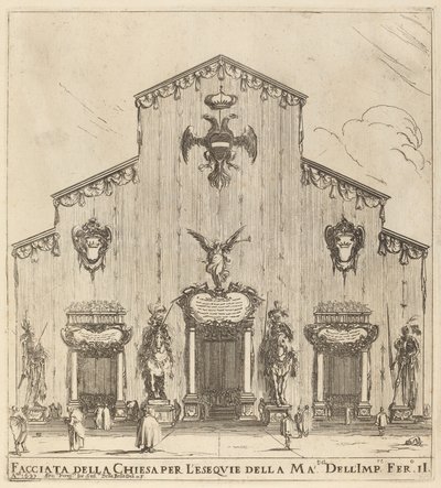 Fasad av kyrkan San Lorenzo, Florens av Stefano della Bella