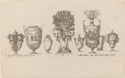 Fantastiska vaser, troligen 1646. av Stefano della Bella