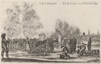 Avfyra kanonerna, c. 1641. av Stefano della Bella