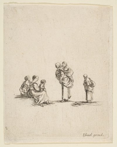 Fyra tiggarkvinnor, ca. 1641. av Stefano della Bella