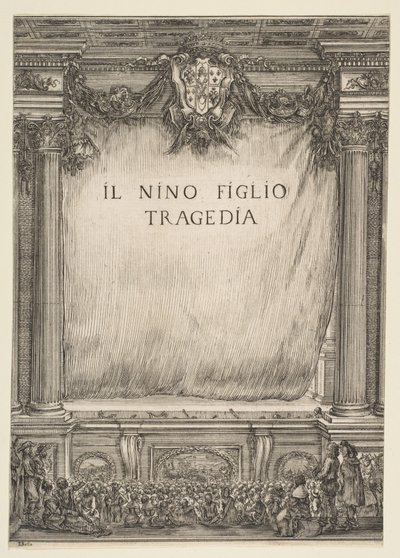 Frontispice för Il Nino Son, 1655. av Stefano della Bella