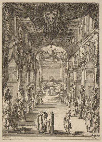 Prins Francesco de Medicis begravning av Stefano della Bella