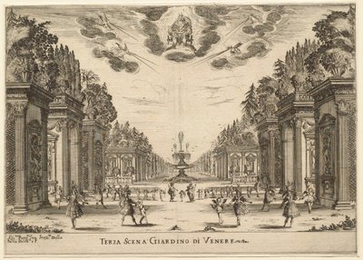 Venus trädgård, 3:e scenen: Gudarnas bröllop av Stefano della Bella
