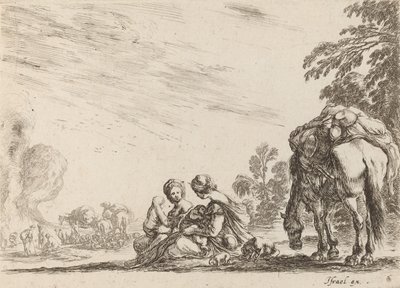 Zigenare i vila, 1642. av Stefano della Bella