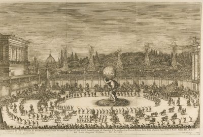 Den firande världen, balett till häst i samband med Cosimo de Medicis bröllop med M av Stefano della Bella