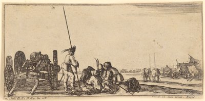 Kanon och soldater av Stefano della Bella