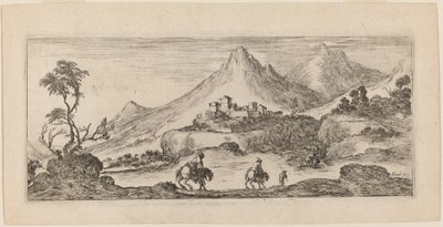 Landskap med slott av Stefano della Bella