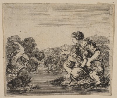 Latona, från Game of Mythology Game of Mythology, 1644. av Stefano della Bella