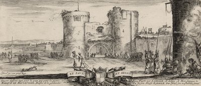 Ingång till en fästning (etsning på lagt papper) av Stefano della Bella
