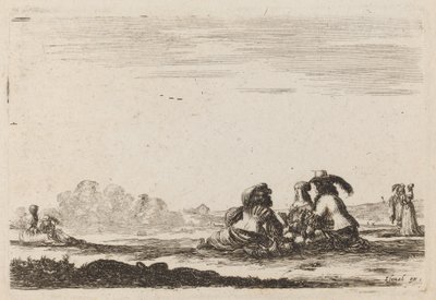 Lords and Ladies Conversing, 1642. av Stefano della Bella
