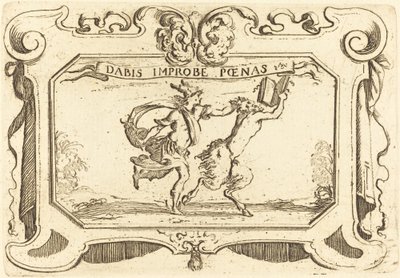 Merkurius jagar en satyr som håller i en bok. av Stefano della Bella