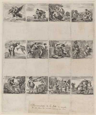 Mytologiska spelkort, 1644. av Stefano della Bella