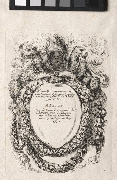 Ny modell för en kartusch, 1647. av Stefano della Bella