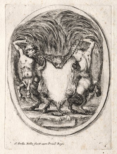 Ny modell för en kartusch, 1647. av Stefano della Bella
