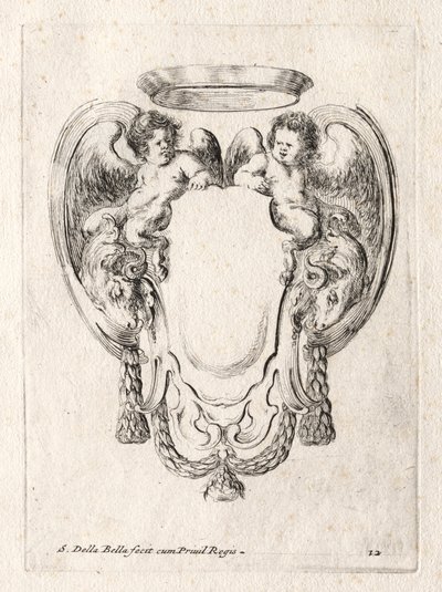 Ny modell för en kartusch, 1647. av Stefano della Bella