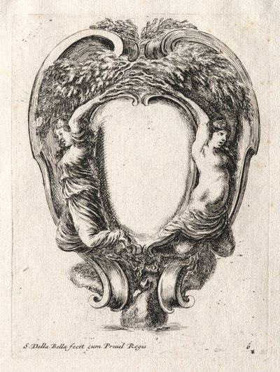 Ny modell för en kartusch, 1647. av Stefano della Bella